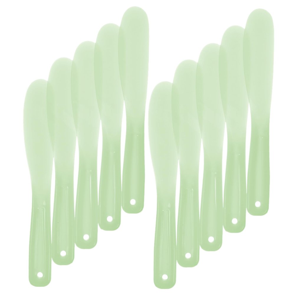 HAKIDZEL 10pcs Silicone Makeup Spatulas of Mixing Palette Tools Long Handle Cosmetic Stirring Utensils