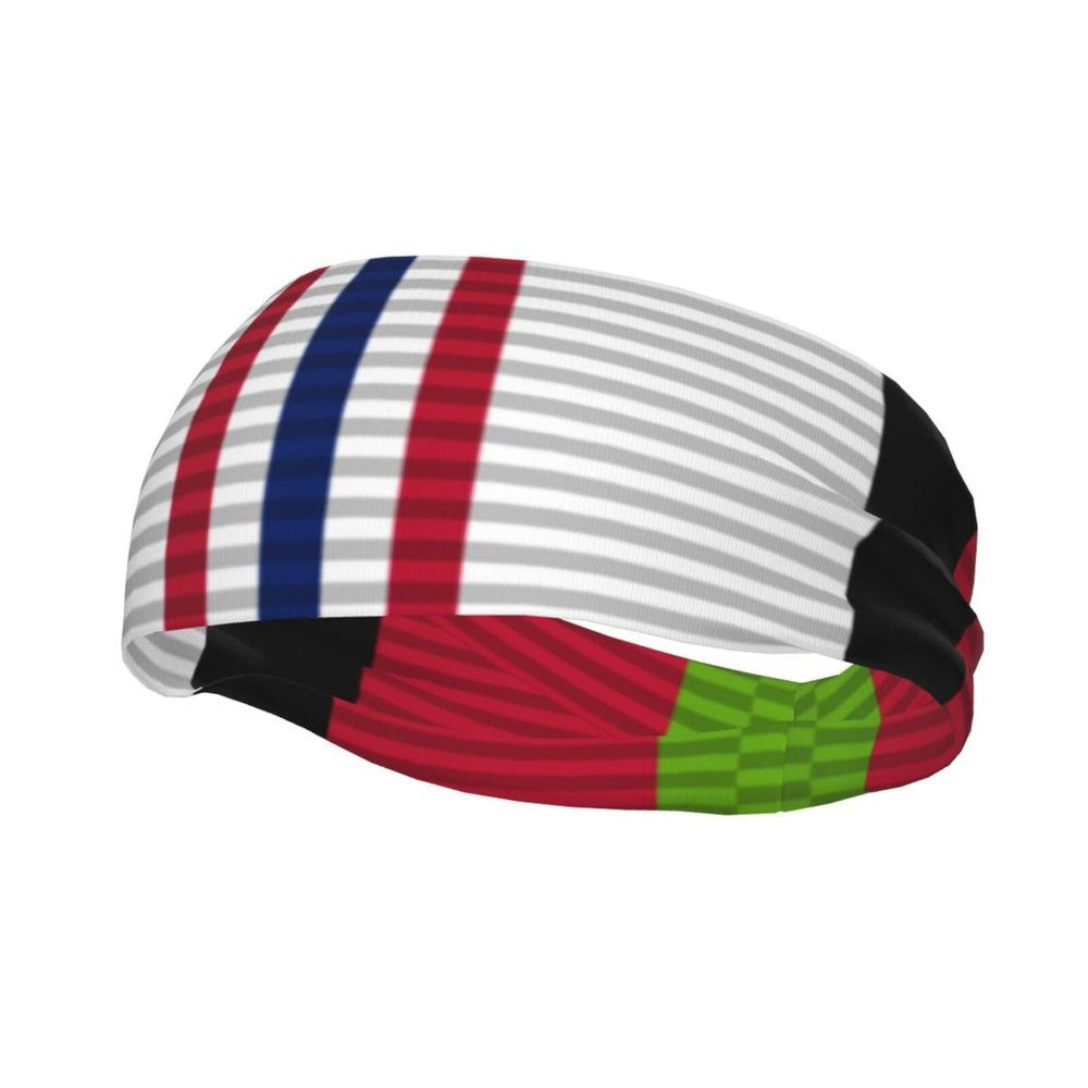 Afghanistan Campaign Medal Ribbon Headbands for Women Men Sports Headband Outdoor Interior Breathable Sports Wicking Hair Ties Leisure Hair Bands