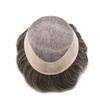 PUNRU HAIR Hair Systems For Men Monofilament Mens Toupee Human Hair Replacement System Toupee For Men Men Hair Pieces NPU Hair Pieces For Men6x8 Medium light density#240 2# DARKEST BROWN+40% GREY view 3