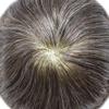 PUNRU HAIR Hair Systems For Men Monofilament Mens Toupee Human Hair Replacement System Toupee For Men Men Hair Pieces NPU Hair Pieces For Men6x8 Medium light density#240 2# DARKEST BROWN+40% GREY view 4