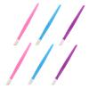 Coufce 6pcs Professional Nail Cuticle Pusher Set Hard Rubber Tipped Tools with Plastic Handles Suitable for Men and Women(Pink, Purple, Blue) view 4