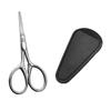 Beaupretty Stylish 2-piece Set of Beard Mustache Scissors Precision Trimming Tools Stainless Steel Black Pu Silver Round Head for Diy Hair Salons view 1