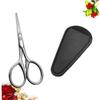 Beaupretty Stylish 2-piece Set of Beard Mustache Scissors Precision Trimming Tools Stainless Steel Black Pu Silver Round Head for Diy Hair Salons view 2