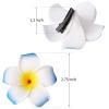 20pcs 2.75 Inch Hawaiian Flower Hair Clips,Hawaii Plumeria Hair Clip Beach Flower Headpieces for Wedding Party (Random) view 2