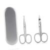 Beaupretty 2pcs Stainless Steel Nose Hair Trimmer Portable Eyebrow Scissor Vibrissa Scissors for Men Women Safe Easy to Use Trimmer view 1