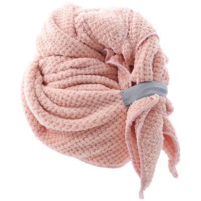 Ciieeo Super Absorbent Coral Fleece Hair Drying Cap Quick-Dry Towel Turban for Long Hair Lightweight Travel-Friendly and Shower Use