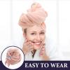 Ciieeo Super Absorbent Coral Fleece Hair Drying Cap Quick-Dry Towel Turban for Long Hair Lightweight Travel-Friendly and Shower Use view 4