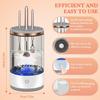 LGRFUXIN Portable Cosmetic Makeup Brush Cleaner Machine, Automatic Spinning Cosmetic Brush Cleaner Fit Makeup Brush,White view 3