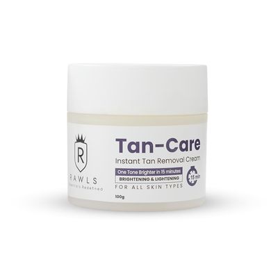 RAWLS Tan Care Cream  Instant Tan Removal in 15 Minutes  Restores Radiant Glow  Enriched with Coconut Oil, Carrot Seed & Olive Oil  For All Skin Types  100ml