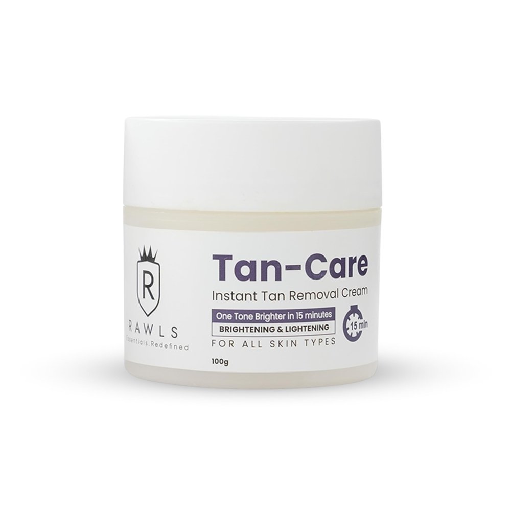 RAWLS Tan Care Cream  Instant Tan Removal in 15 Minutes  Restores Radiant Glow  Enriched with Coconut Oil, Carrot Seed & Olive Oil  For All Skin Types  100ml