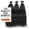 Nadula 12A Yaki Straight Human Hair 4 Bundles, 100% Unprocessed Virgin Human Hair Weave Extensions for Women Natural Color 18 20 22 24inch view 2