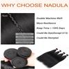 Nadula 12A Yaki Straight Human Hair 4 Bundles, 100% Unprocessed Virgin Human Hair Weave Extensions for Women Natural Color 18 20 22 24inch view 3