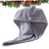 MERRYHAPY Creative Coral Hair Drying Cap Drying Towel for Fast Absorption Lightweight and Portable Hair Towel for Women for Home and Travel Grey view 2