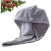 MERRYHAPY Creative Coral Hair Drying Cap Drying Towel for Fast Absorption Lightweight and Portable Hair Towel for Women for Home and Travel Grey view 3