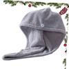 MERRYHAPY Creative Coral Hair Drying Cap Drying Towel for Fast Absorption Lightweight and Portable Hair Towel for Women for Home and Travel Grey view 4