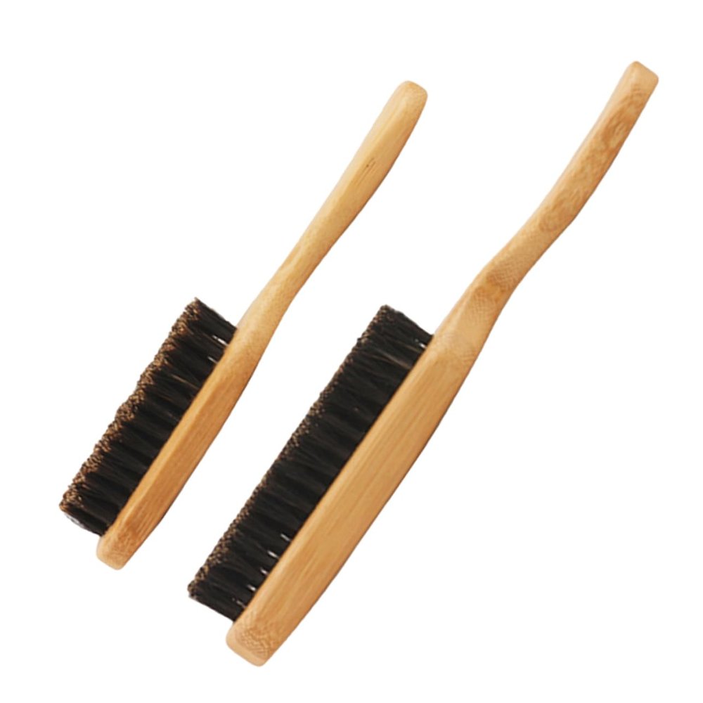 Beaupretty 2pcs Beard Grooming Brush for Men Multi-functional Cleaning Brush for Shaving and Hairdressing Durable Bristle Design for Barber Shop and Home Use