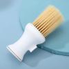 Soft Hair Neck Duster Fine Soft Nylon Hair Convenient Talcum Powder Delivery Anti Slip Round Handle Portable Size Light Weight for Salon Home Travel Use (B) view 2