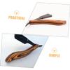 MERRYHAPY Men Shaver Portable Razor Wooden Handle Folding Razor for Beard Mustache Trimming view 4