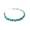 Turquoise Minimalist Headband, Turquoise Hair Accessories, Gemstone Hair Piece, Boho Teal Crystals Headband Crown, Jeweled Hairband, Birthday Women Gift Daughter, Embellished Headpiece Prom Girl (Design #3) view 1
