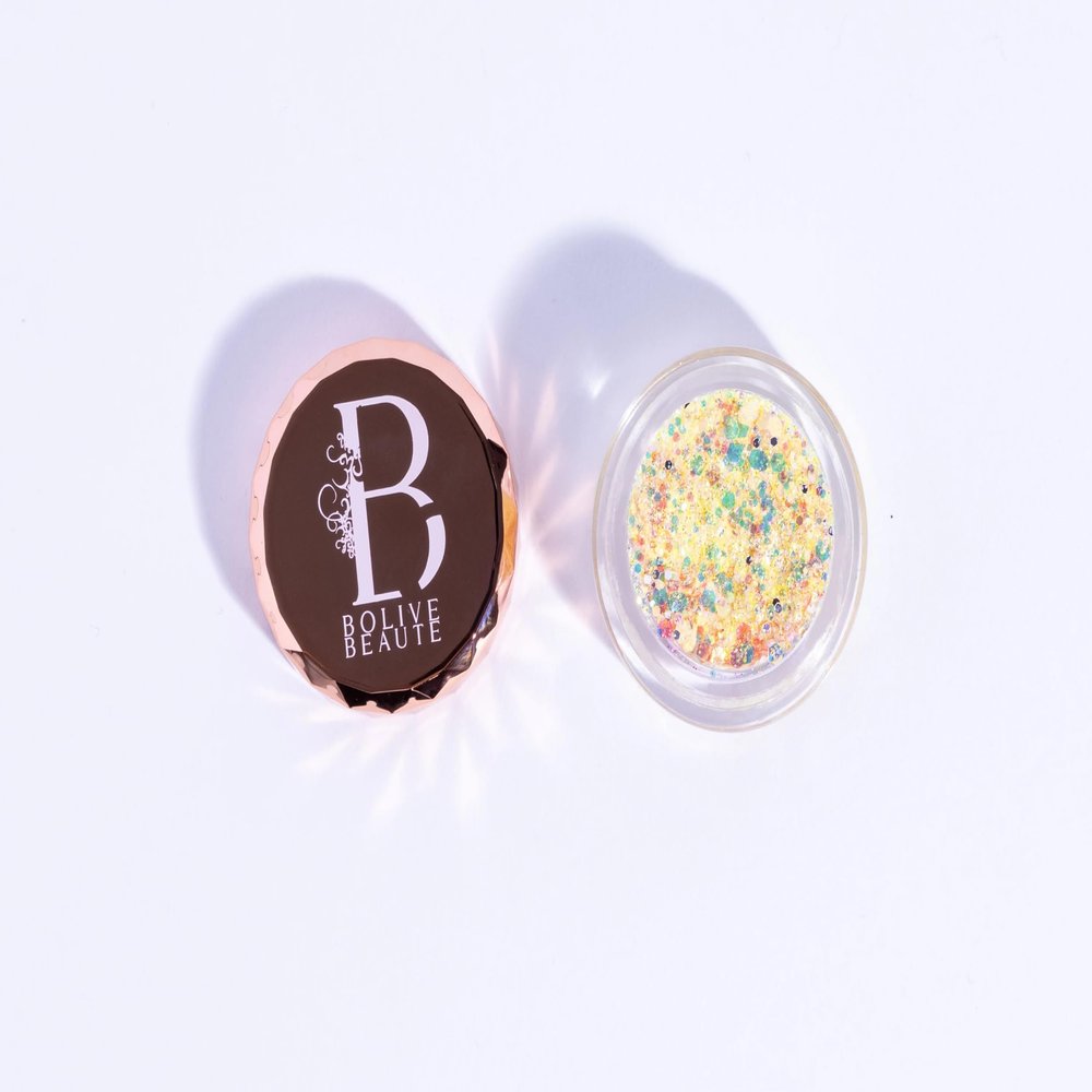Bolive Beaute Canary | Iridescent Yellow with Pink Reflect Glitter Eyeshadow