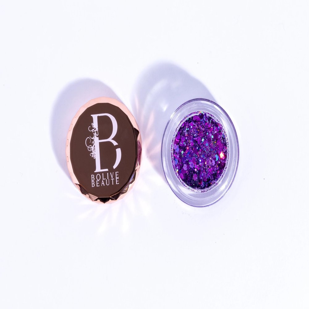 Bolive Beaute Amethyst | Deep Purple Holographic Eyeshadow |