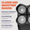 Freebird FlexSeries Pro Electric Head & Body Shaver - Mens Cordless Rechargeable Wet/Dry Skull Bald Head Back & Groin Waterproof Razor with Rotary Blades, Clippers, Nose Trimmer, Brush, Massager view 4