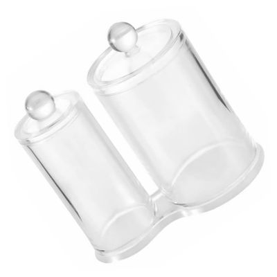 Ciieeo Visible Acrylic Makeup Organizer Box for Cotton Pads and Beauty Tools Cosmetic Storage Container for Home and Salon Use