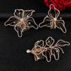 3PCS Wedding Crystal Hair Comb Gold Rhinestone Bridal Flower Hair Accessories for Women and Girls view 3