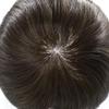 French Lace Front Mens Toupee European Human Hair Piece Bleached Knots Natural Hairline Men Hair System Toupee for Men Hair Prostesis8X10"-120% density#210 Darkest Brown+10% Gray view 4