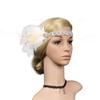 1920s Vintage Headpiece Headband Headdress Great Flapper Headband Head Bow Men (White, One Size) view 1