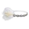1920s Vintage Headpiece Headband Headdress Great Flapper Headband Head Bow Men (White, One Size) view 2