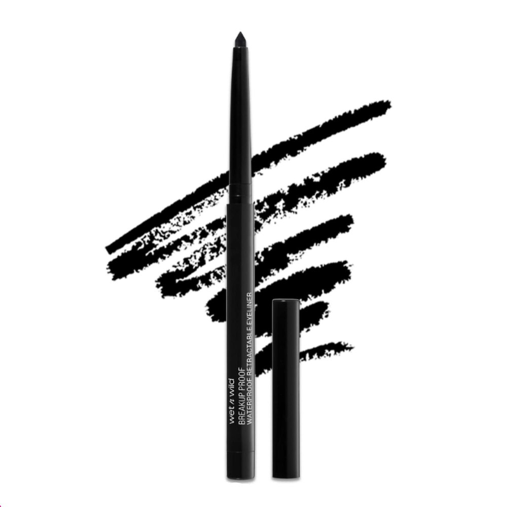 wet n wild Breakup Proof Liquid & Retractable Eyeliner Bundle - 16-Hour Waterproof Black