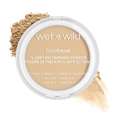 wet n wild Bare Focus Tinted Hydrator Matte Finish Medium Tan & Clarifying Finishing Powder Light-Medium