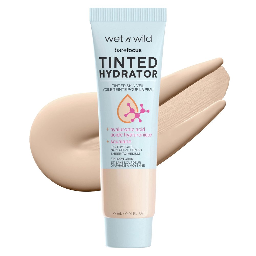 wet n wild Bare Focus Tinted Hydrator Matte Finish Light and Light Medium Shades | Oil-Free Moisturizing Makeup