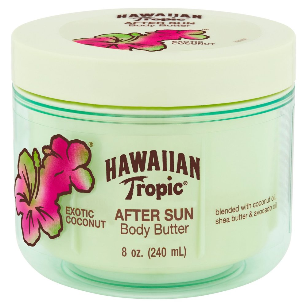 Hawaiian Tropic Tanning Oil Spray SPF 25 with Coconut Oil and After Sun Body Butter with Coconut Oil, Both 8oz