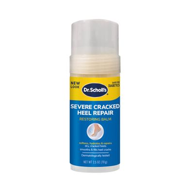 Dr Scholl's Dry Flaky Skin Remover 3.5oz and Severe Cracked Heel Repair 2.5oz Foot Lotions Bundle