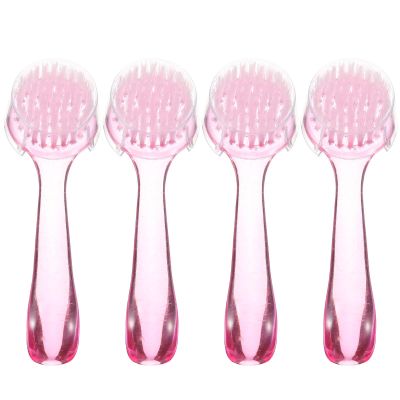 FRCOLOR Face Buffer Exfoliator Brush Set 4pcs Horn Brush Face Cleaner Pores for Cleaning Gentle Scrub for Skin Random