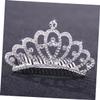 3pcs Crown Hair Accessories for Girls Elegant Hair Combs Silver and for Birthday Parties Pageants and Photo Shows Lightweight and Design view 2