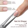 Acrylic UV Gel Tips Sculpting Tweezers Clip Nail Pincher Tool Kit, Stainless Steel Nail Shaping Nippers C Curve Nail Art Tools for Manicure and Pedicure view 3