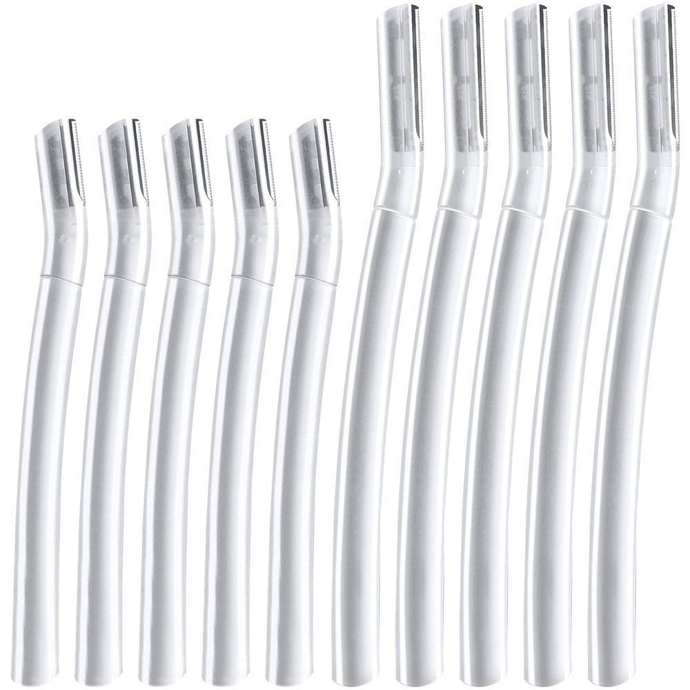 10-Pack Professional Dermaplaning Razor for Women: Peach Fuzz, Facial & Eyebrow Hair Removal