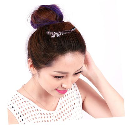 MERRYHAPY 2pcs Classic Side Hair Combs Non-slip Bangs Clip for Women Girls Rhinestone Hair Clip Combs Styling Tools Accessories Random Style