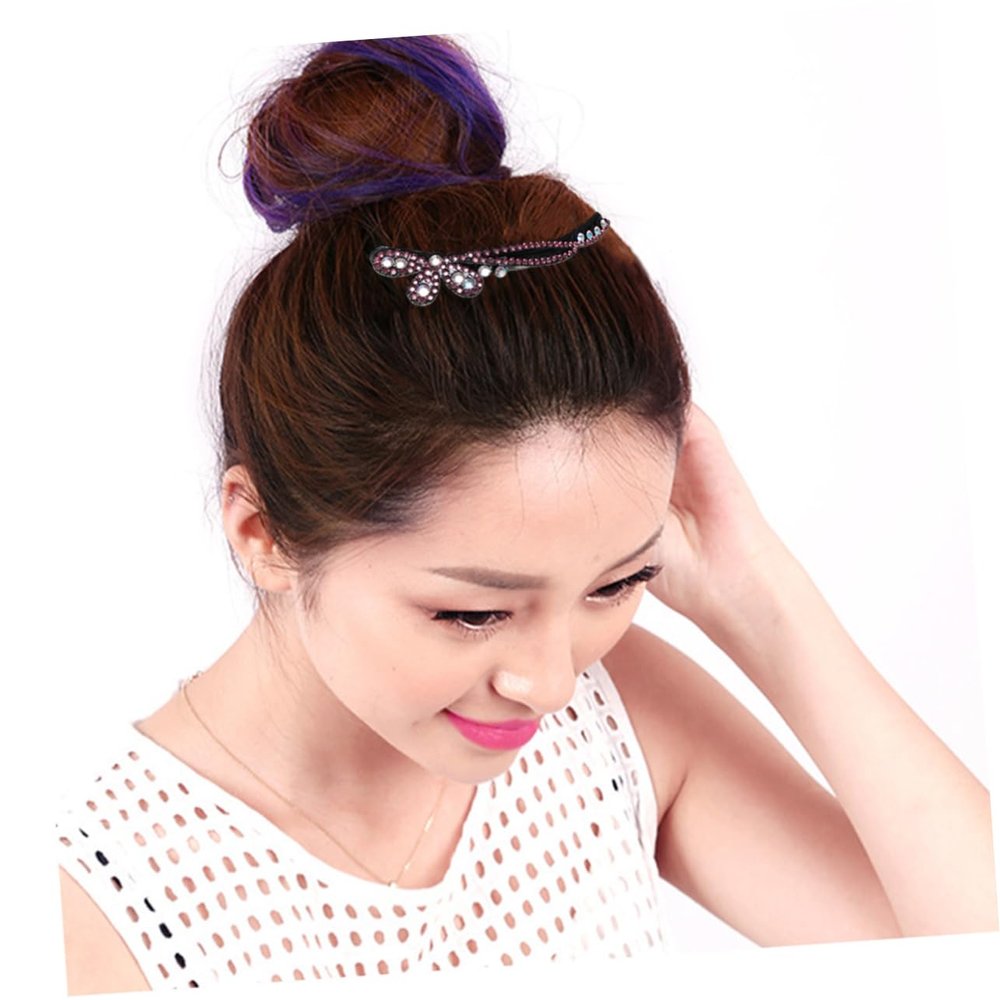 MERRYHAPY 2pcs Classic Side Hair Combs Non-slip Bangs Clip for Women Girls Rhinestone Hair Clip Combs Styling Tools Accessories Random Style