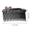 MERRYHAPY 2pcs Classic Side Hair Combs Non-slip Bangs Clip for Women Girls Rhinestone Hair Clip Combs Styling Tools Accessories Random Style view 2