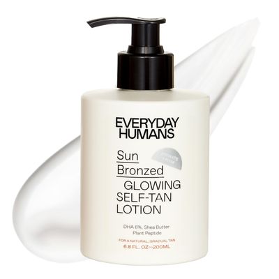 Sun Bronzed Gradual Self Tanning Lotion Australian Made 6.8 fl.oz | Moisturizing & Firming Self Tanner with Peptides | Streak-Free Luxe Sunless Tanner With Vetiver & Santal | Everyday Humans
