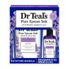 Dr Teal's Lavender Essential Oil Epsom Salt and Foaming Bath Sampler Set, 2 Piece view 1
