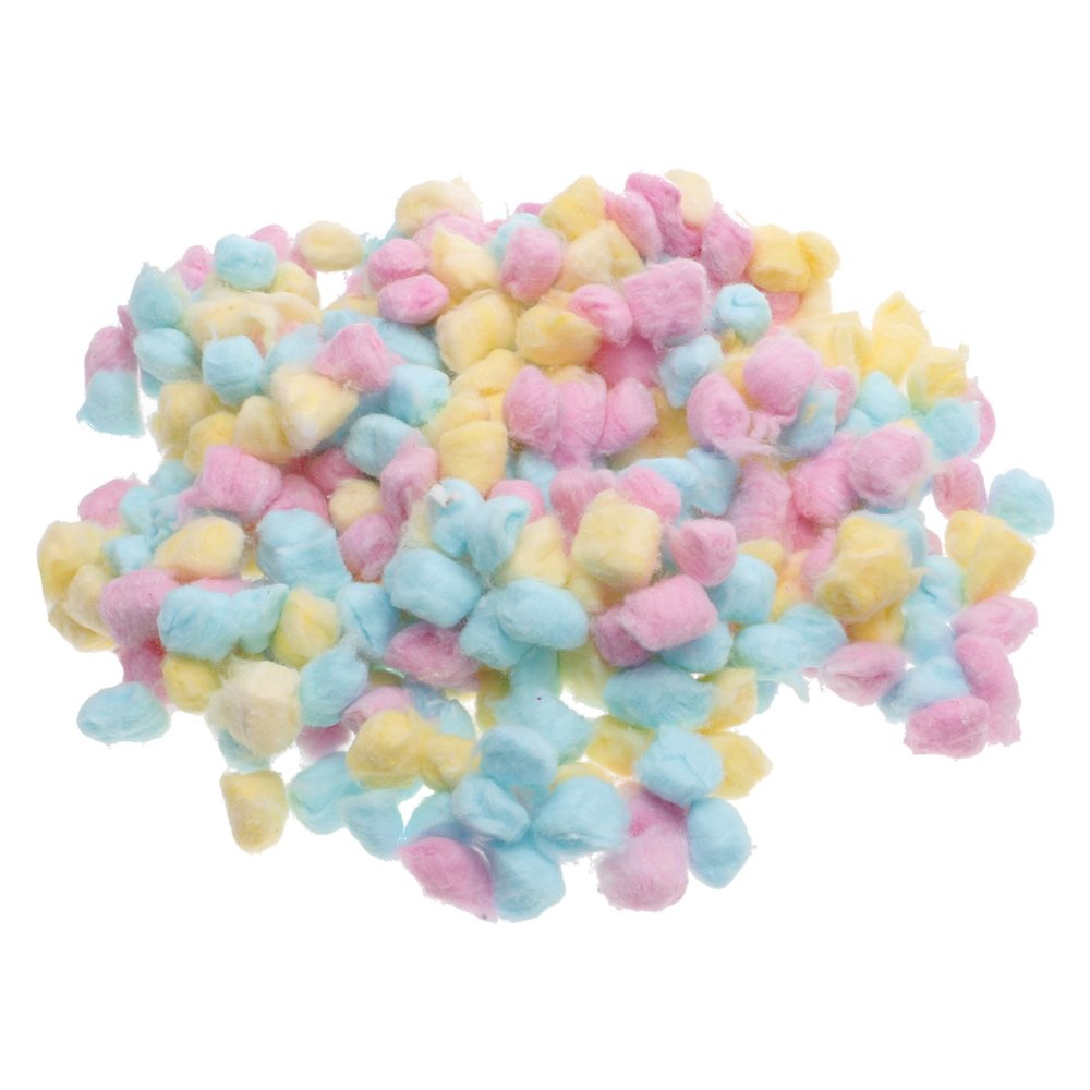 VINTORKY Soft Cotton Balls Newborn Face Wash Makeup Removal Fuzzy Craft Balls Reusable Organic Cotton Rounds Safe Pack Colors