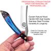 QURESHI KNIFES - Professional Straight Razor with Leather Strop - Straight Edge Barber Razor Premium for Men & Women (Stainless Steel Blade) view 2