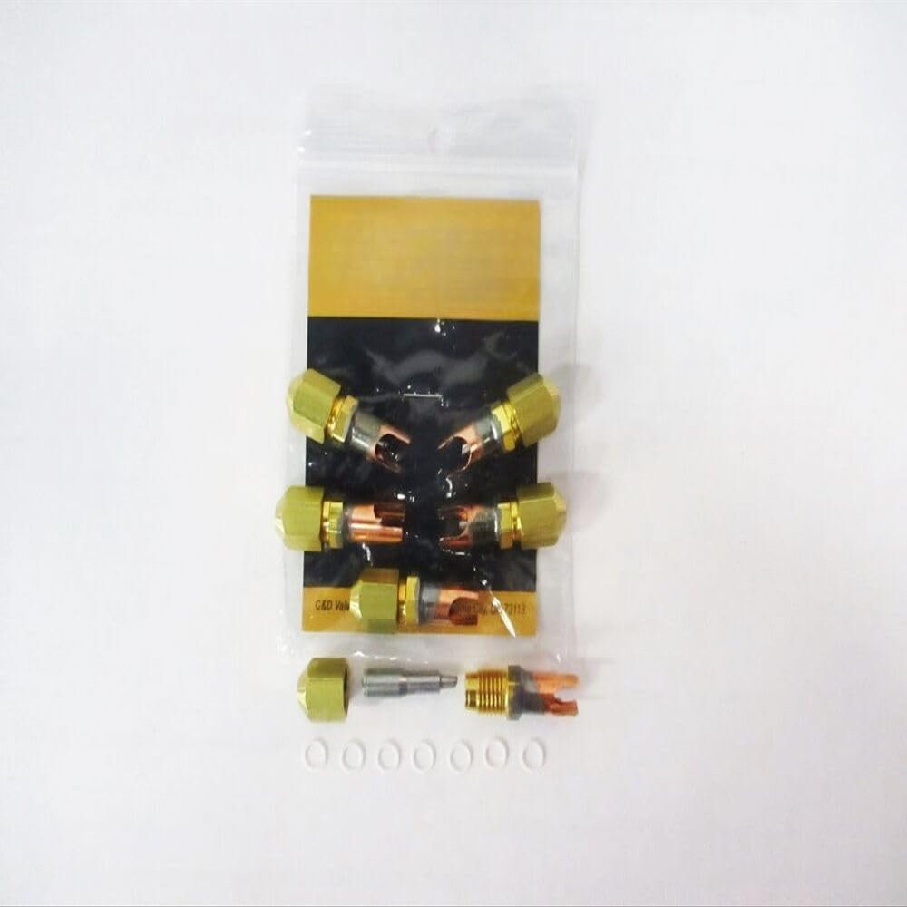 CAROPT For C&D Braze-On Self-Piercing Copper Saddle Valve for 5/16"" Tube CD5516 PKG of 6