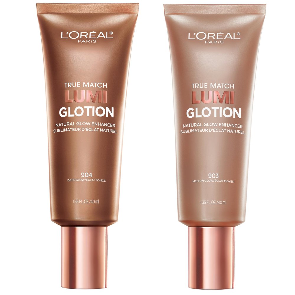 LOral Paris True Match Lumi Glotion Medium and Deep Bundle, Highlighter and Bronzer For Radiant Glow, Pack of 2