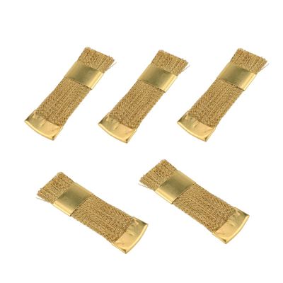 Airgoesin 5pcs Bur Cleaning Brass Wire Brush Flat Dental Instrument Nail File Nail Drill Cleaning Brush
